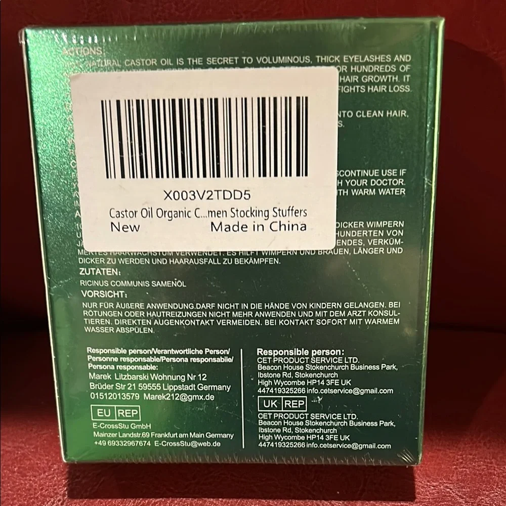 NWT Organic Castor Oil Hair Treatment - Green
